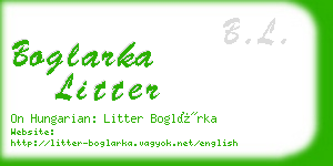 boglarka litter business card